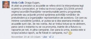 Stela Culic, cumnata lui Eugen Tomac, incearca sa convinga fanii lui Tomac de pe retelele de socializare ca pana la condamnarea penala, cheltuirea milionului de euro nejustificat este doar subiect de campanie electorala!